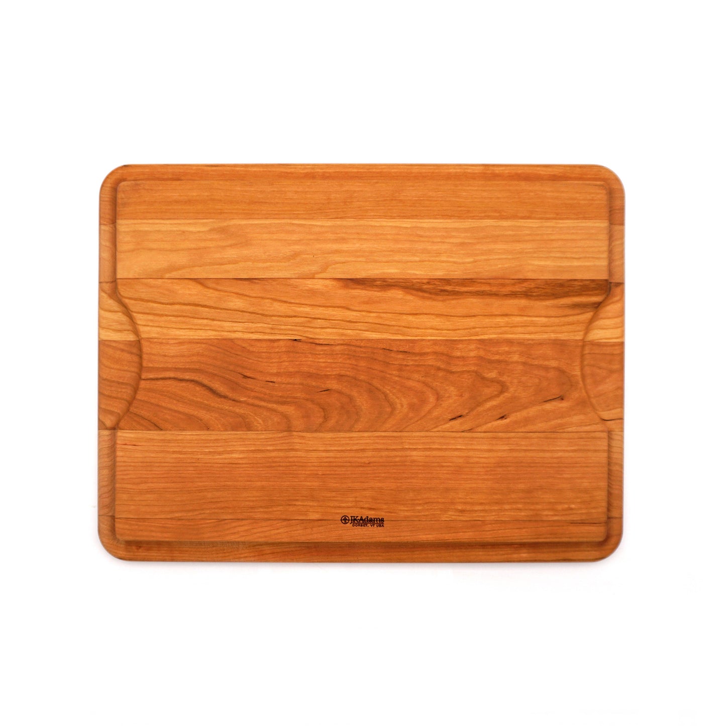 A rectangular wooden cutting board with rounded corners and a small black Kipsta logo near the bottom center, shown on a plain white background.