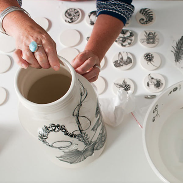 Laura Zindel at work