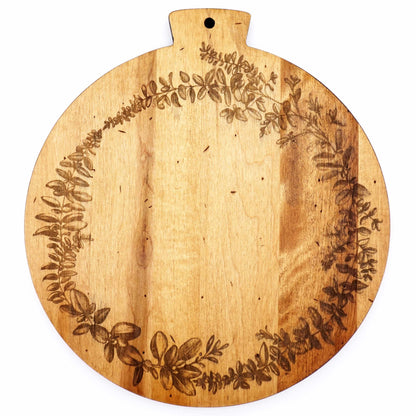 Laura Zindel Artisan Maple Round Serving Board -Thyme