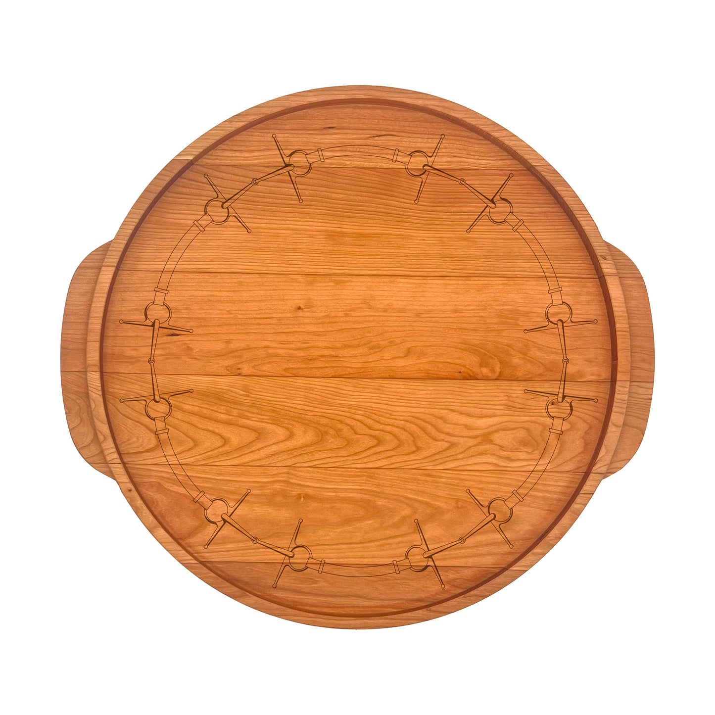 Ramsay Gourd Home Cherry Round Serving Tray-Hunt Country