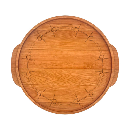 Ramsay Gourd Home Cherry Round Serving Tray-Hunt Country