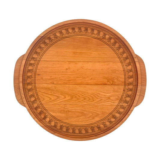 Ramsay Gourd Home Cherry Round Serving Tray-Roman Holiday