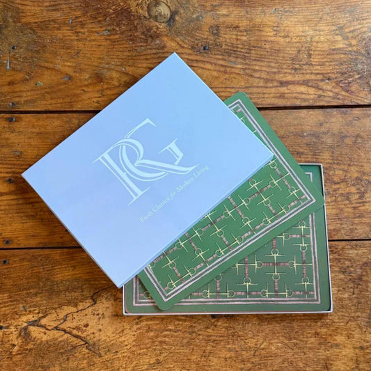 Ramsay Gourd Home Placemats-Hunt Country Olive set of 4