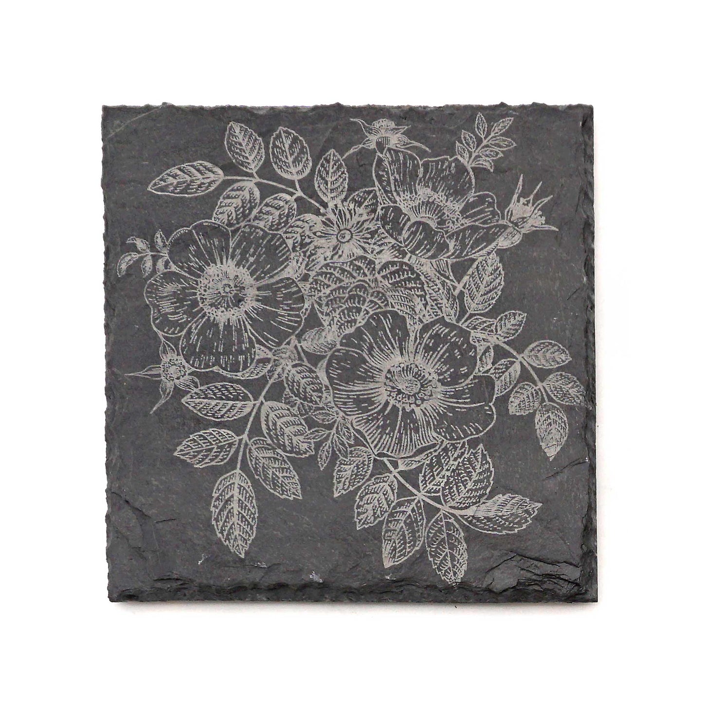 Slate Coasters-Wild Roses- Set of 4
